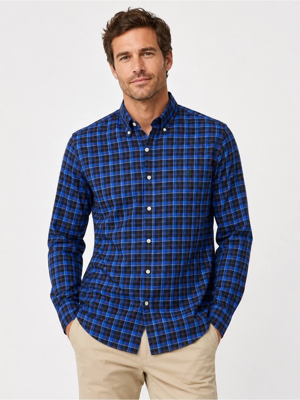 Vintage Ralph Lauren Men’s Blake Plaid Button Down Shirt Size LT